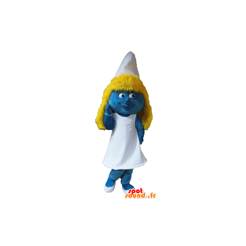 Smurfette mascot, famous cartoon girl - MASFR028651 - Mascots the Smurf