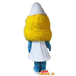 Mascot Smurfin beroemde cartoon meisje - MASFR028651 - Mascottes Les Schtroumpf