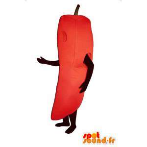 Mascotte de piment rouge. Costume de piment rouge - MASFR007266 - Mascotte de légumes