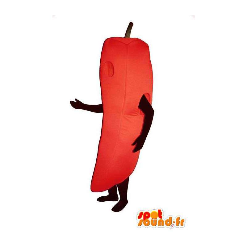 Mascotte de piment rouge. Costume de piment rouge - MASFR007266 - Mascotte de légumes
