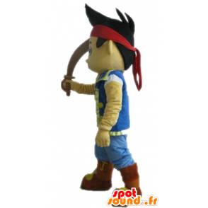 Ragazzo mascotte marrone vestito da pirata - MASFR028656 - Mascottes de Pirate