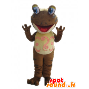 Bruine kikker mascotte. Mascot salamander - MASFR028660 - Kikker Mascot