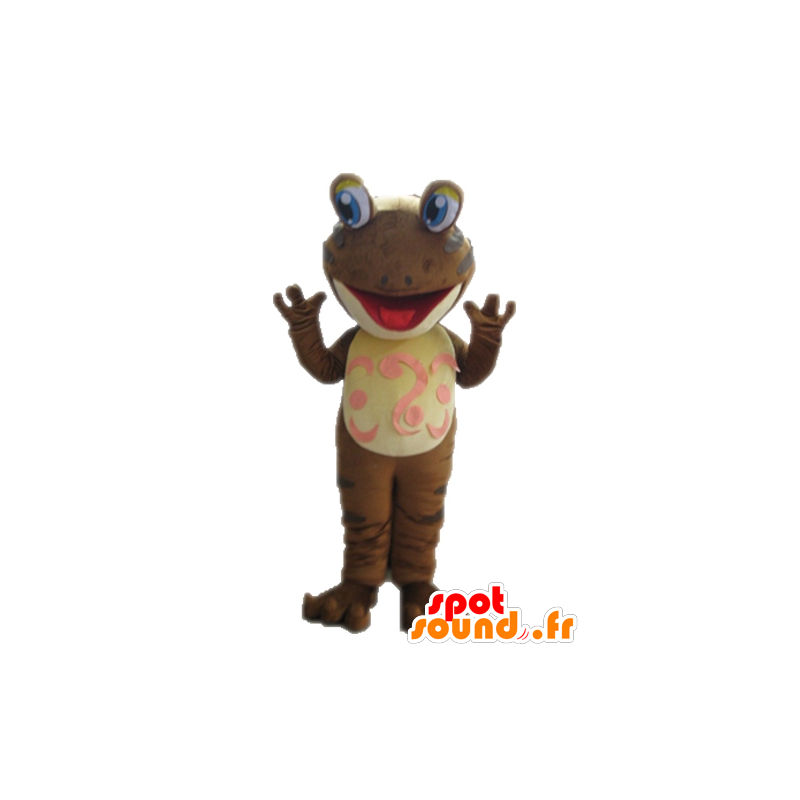 Brun groda maskot. Salamander maskot - Spotsound maskot