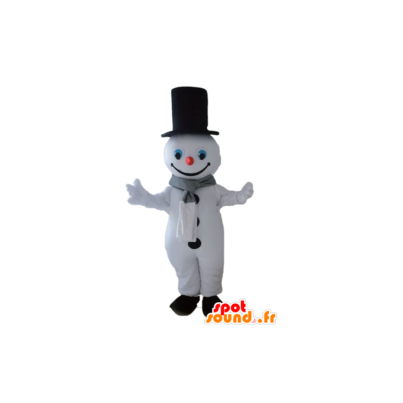 Mascotte de bonhomme de neige géant. Mascotte d'hiver - MASFR028661 - Mascottes Noël