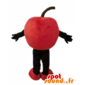 γίγαντας χαμογελαστός και κόκκινο μασκότ μήλο - MASFR028662 - φρούτων μασκότ