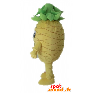 Mascot gigante amarilla y verde piña. fruto de la mascota - MASFR028663 - Mascota de la fruta