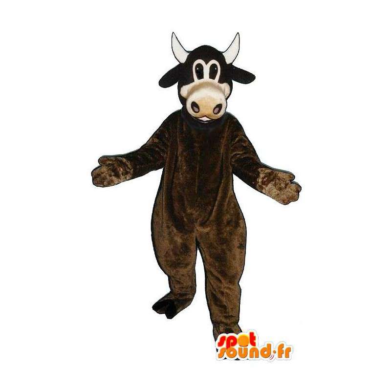 Brązowa krowa maskotka. krowa kostium - MASFR007269 - Maskotki krowa