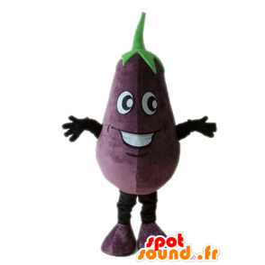 Mascotte d'aubergine géante. Mascotte de légume - MASFR028670 - Mascotte de légumes