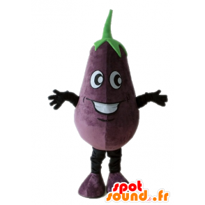 Mascot giant eggplant. vegetable mascot - MASFR028670 - Mascot of vegetables