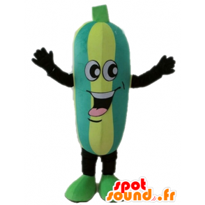 Mascot abobrinha dois-colorido. pepino Mascot - MASFR028671 - Mascot vegetal