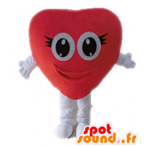 Cuore rosso mascotte gigante. mascotte romantico - MASFR028677 - Valentine mascotte