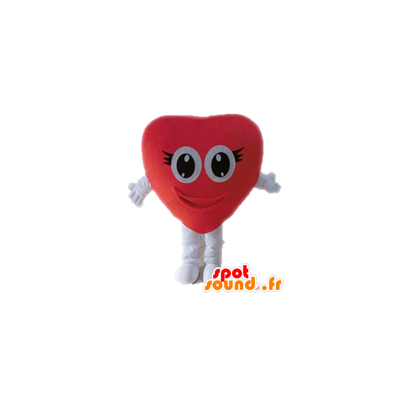 Mascotte de cœur rouge géant. Mascotte romantique - MASFR028677 - Mascotte Saint-Valentin