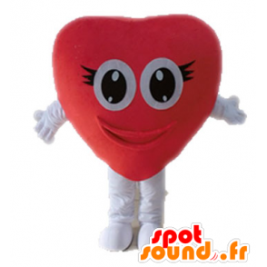 Kæmpe rød hjerte maskot. Romantisk maskot - Spotsound maskot
