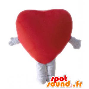 Hjerte rød kjempe maskot. romantisk maskot - MASFR028677 - Valentine Mascot