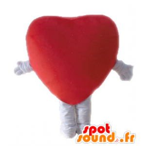 Srdce červený obr maskota. romantický maskot - MASFR028677 - Valentine Maskot