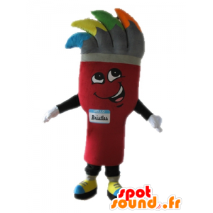 Jättiläinen pensseli maskotti. maalaus Mascot - MASFR028678 - Mascottes d'objets