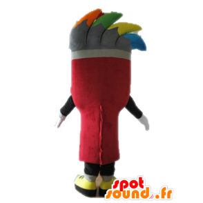 Jättiläinen pensseli maskotti. maalaus Mascot - MASFR028678 - Mascottes d'objets