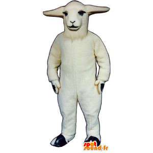 Hvit sau maskot. Costume sau - MASFR007273 - sau Maskoter