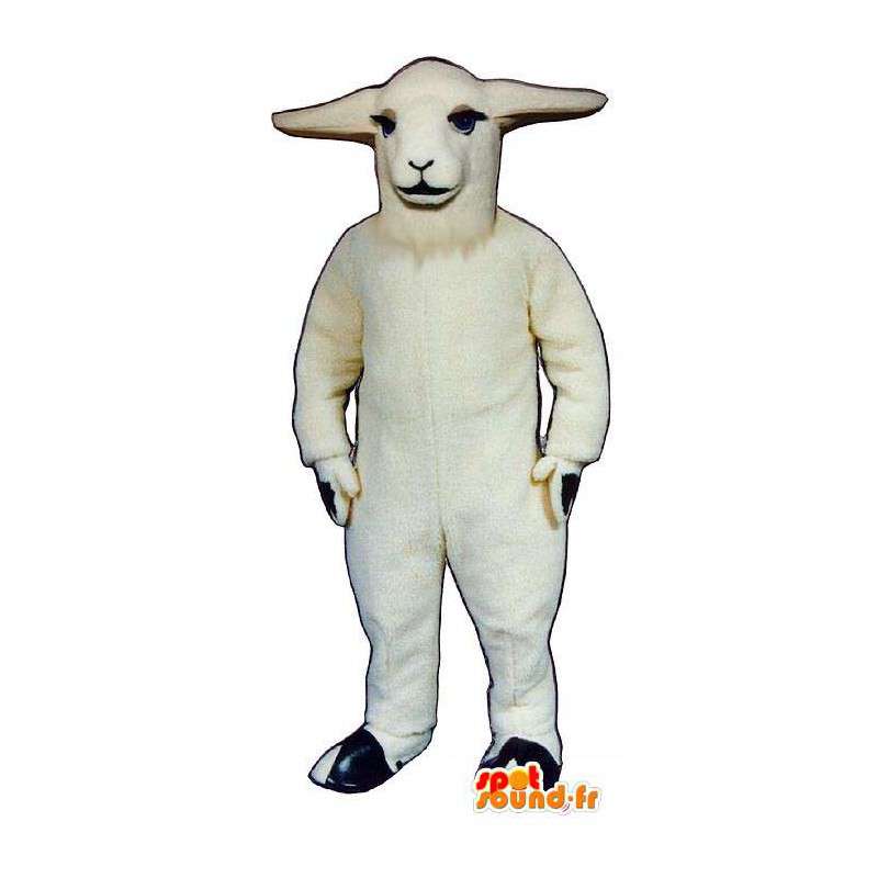 Hvit sau maskot. Costume sau - MASFR007273 - sau Maskoter