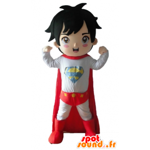 Mascotte de garçon habillé en tenue de super-héros - MASFR028680 - Mascotte de super-héros