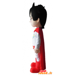 Ragazzo vestito in mascotte supereroe vestito - MASFR028680 - Mascotte del supereroe