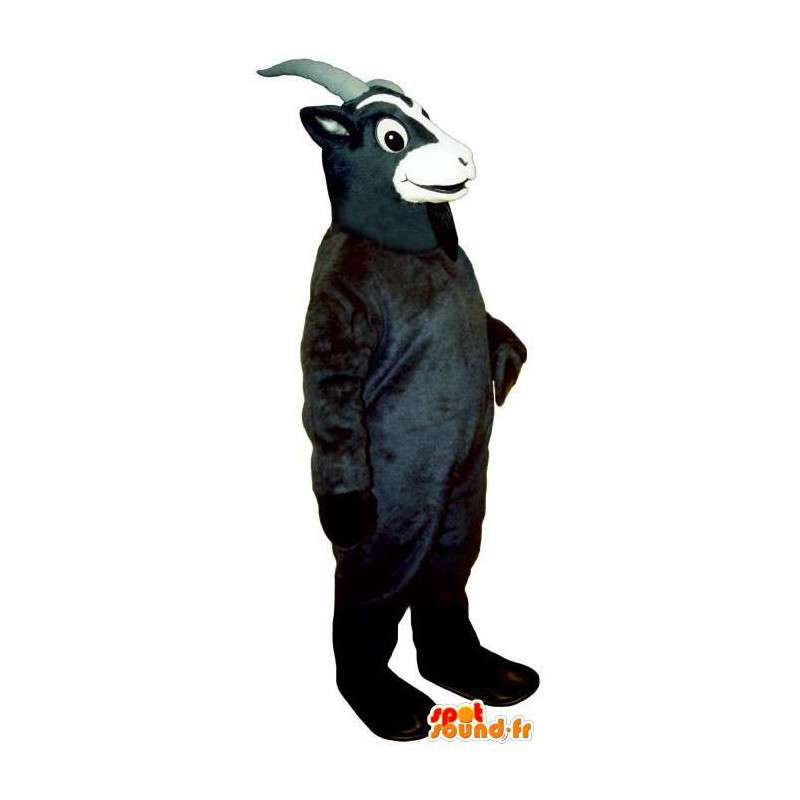 Mascota de cabra Negro. Cabra de vestuario - MASFR007274 - Cabras y cabras mascotas