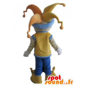Jester Koning mascotte in kleurrijke outfit - MASFR028685 - Human Mascottes