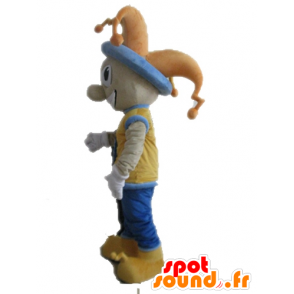 Jester kong maskot i fargerike antrekk - MASFR028685 - menneskelige Maskoter