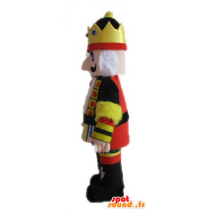 Kongen maskot holder gul, svart og rød - MASFR028686 - menneskelige Maskoter