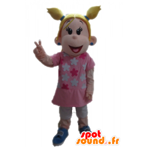 Maskotka blondynka, ubrana w różowy - MASFR028689 - Maskotki Boys and Girls