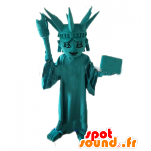 Mascotte van de Statue of Liberty. Amerikaanse mascotte - Mascottes van beroemde karakters - MASFR028690 - SpotSound.fr