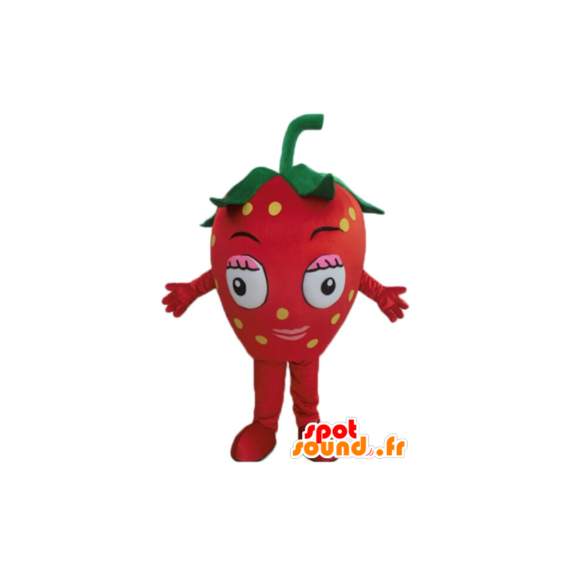 Mascot aardbei rode reus. rood fruit Mascot - MASFR028691 - fruit Mascot