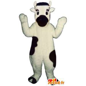 Zwarte en witte koe mascotte - MASFR007277 - koe Mascottes