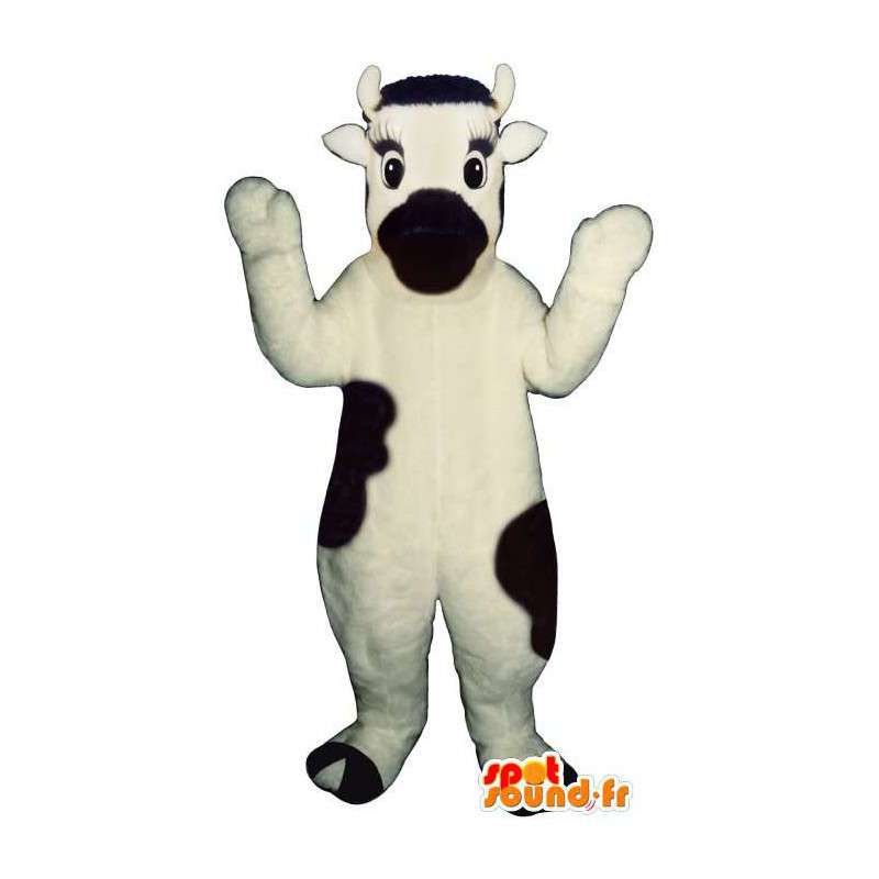 Zwarte en witte koe mascotte - MASFR007277 - koe Mascottes