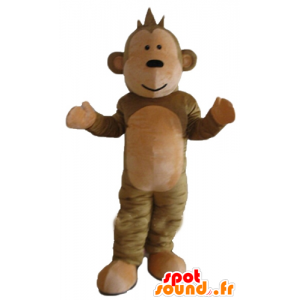 Macaco mascote marrom, bonito e doce - MASFR028695 - macaco Mascotes