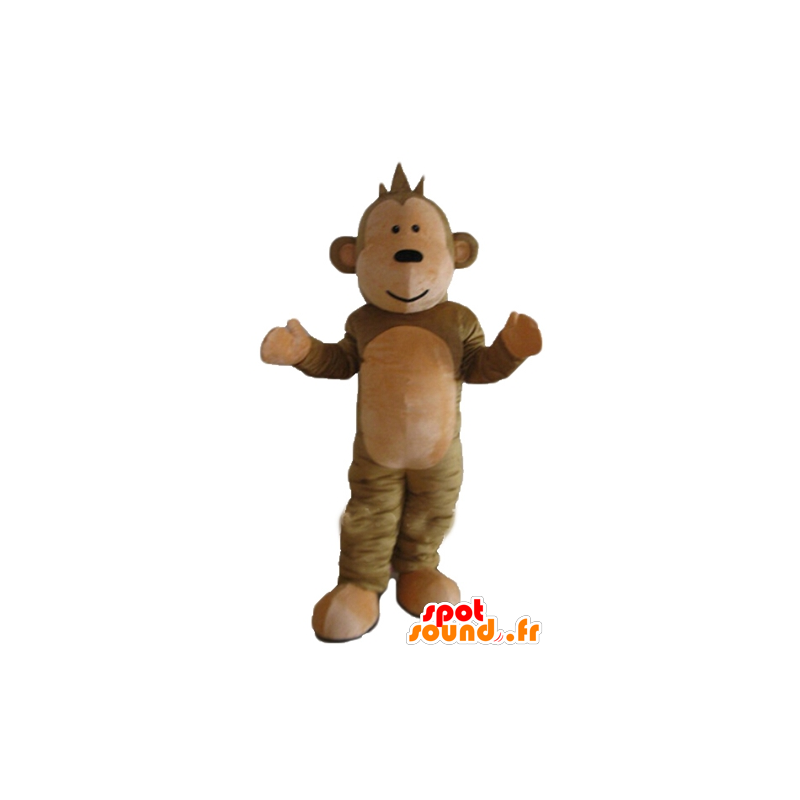 Monkey mascot brown, cute and sweet - MASFR028695 - Mascots monkey