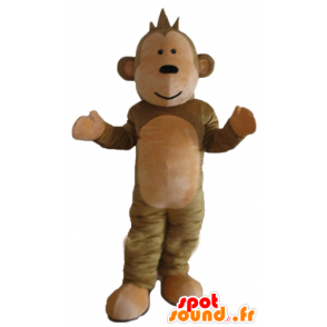 Monkey mascot brown, cute and sweet - MASFR028695 - Mascots monkey