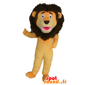 Mascotte de lion orange et marron, géant - MASFR028697 - Mascottes Lion