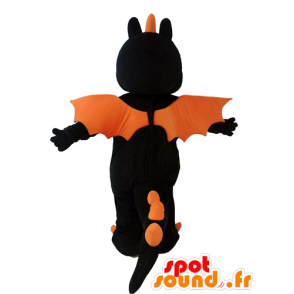 Black Dragon maskotti ja oranssi jättiläinen - MASFR028698 - Dragon Mascot