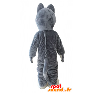 Mascotte de Husky. Mascotte de chien loup gris et blanc - MASFR028699 - Mascottes de chien