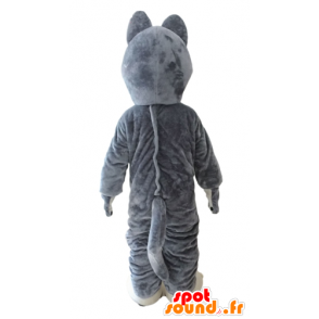 Mascotte de Husky. Mascotte de chien loup gris et blanc - MASFR028699 - Mascottes de chien