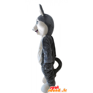 Husky mascot. dog mascot gray and white wolf - MASFR028699 - Dog mascots