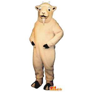 Mascotte de bouc blanc crème. Costume de bouc - MASFR007280 - Mascottes Boucs et Chèvres