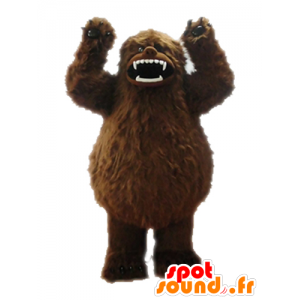 Mascotte de yéti marron. Mascotte de grizzly - MASFR028705 - Mascottes de monstres