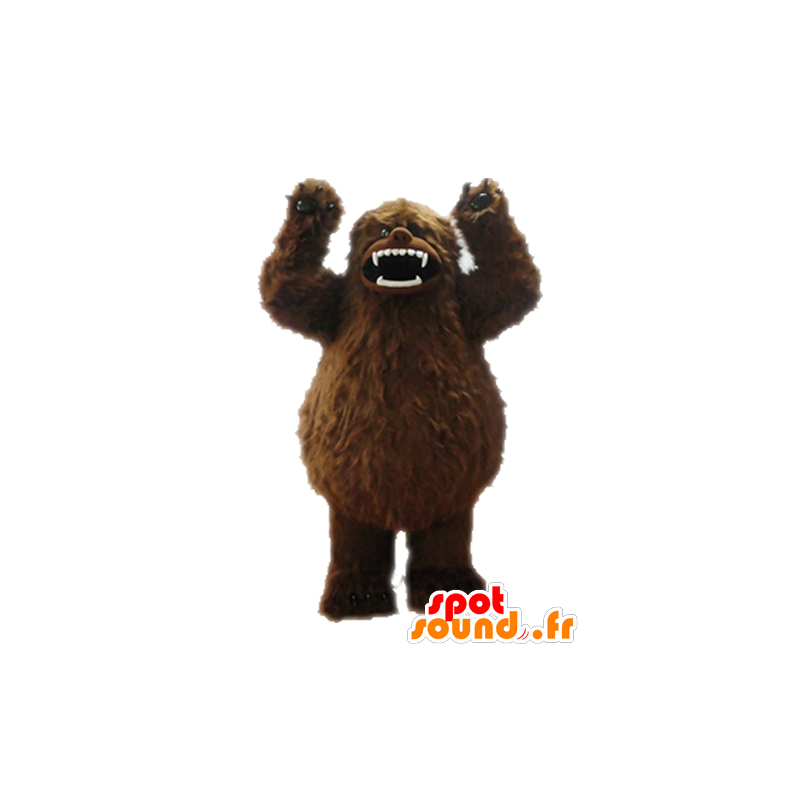 Mascot yeti marrón. la mascota del grisáceo - MASFR028705 - Mascotas de los monstruos