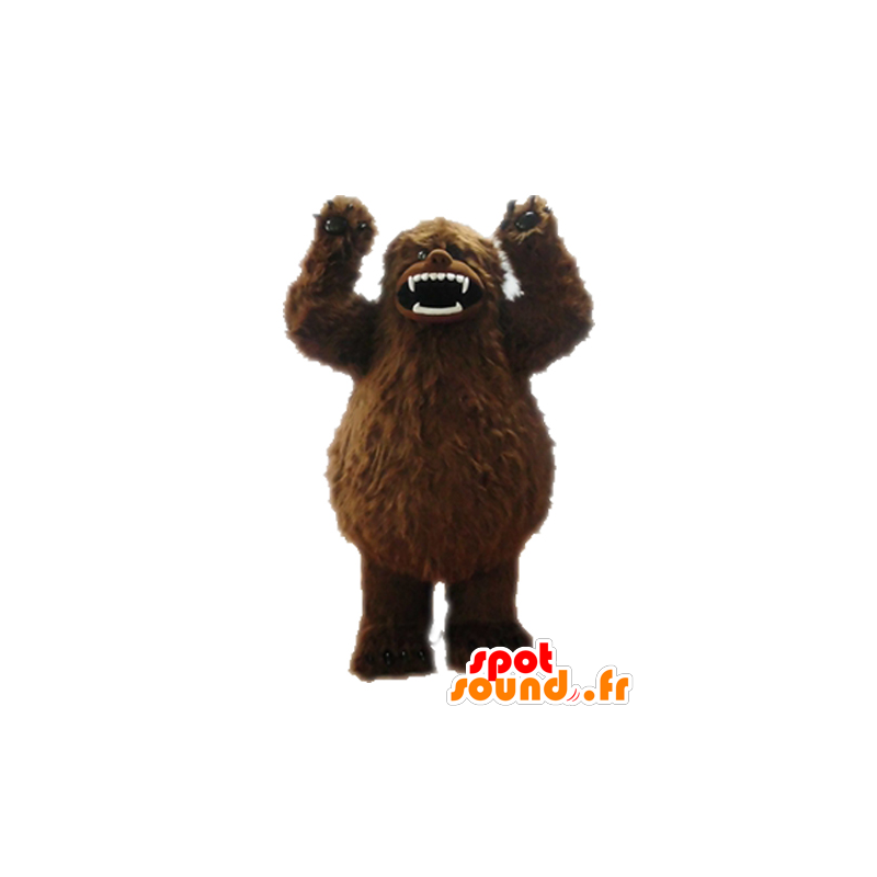 Maskotti ruskea Yeti. Grizzly Mascot - MASFR028705 - Mascottes de monstres