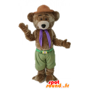 Brun nallebjörnmaskot, mjuk och söt - Spotsound maskot