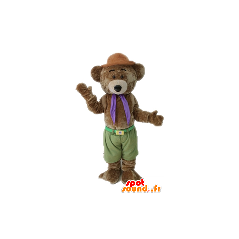 La mascota del oso de peluche de color marrón, suave y lindo - MASFR028706 - Oso mascota