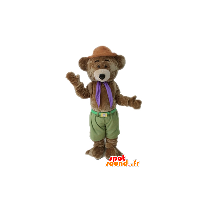 Mascotte orso in peluche marrone, morbido e simpatico - MASFR028706 - Mascotte orso