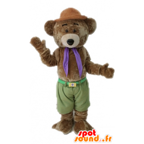 Mascot bear in brown plush, soft and cute - MASFR028706 - Bear mascot